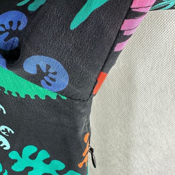 Rixo Silk Lulu Dark Floral Mini Dress Size Small - Picture 11 of 12